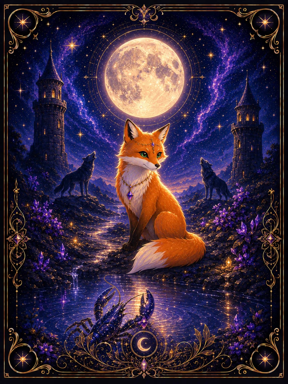 The Moon tarot card