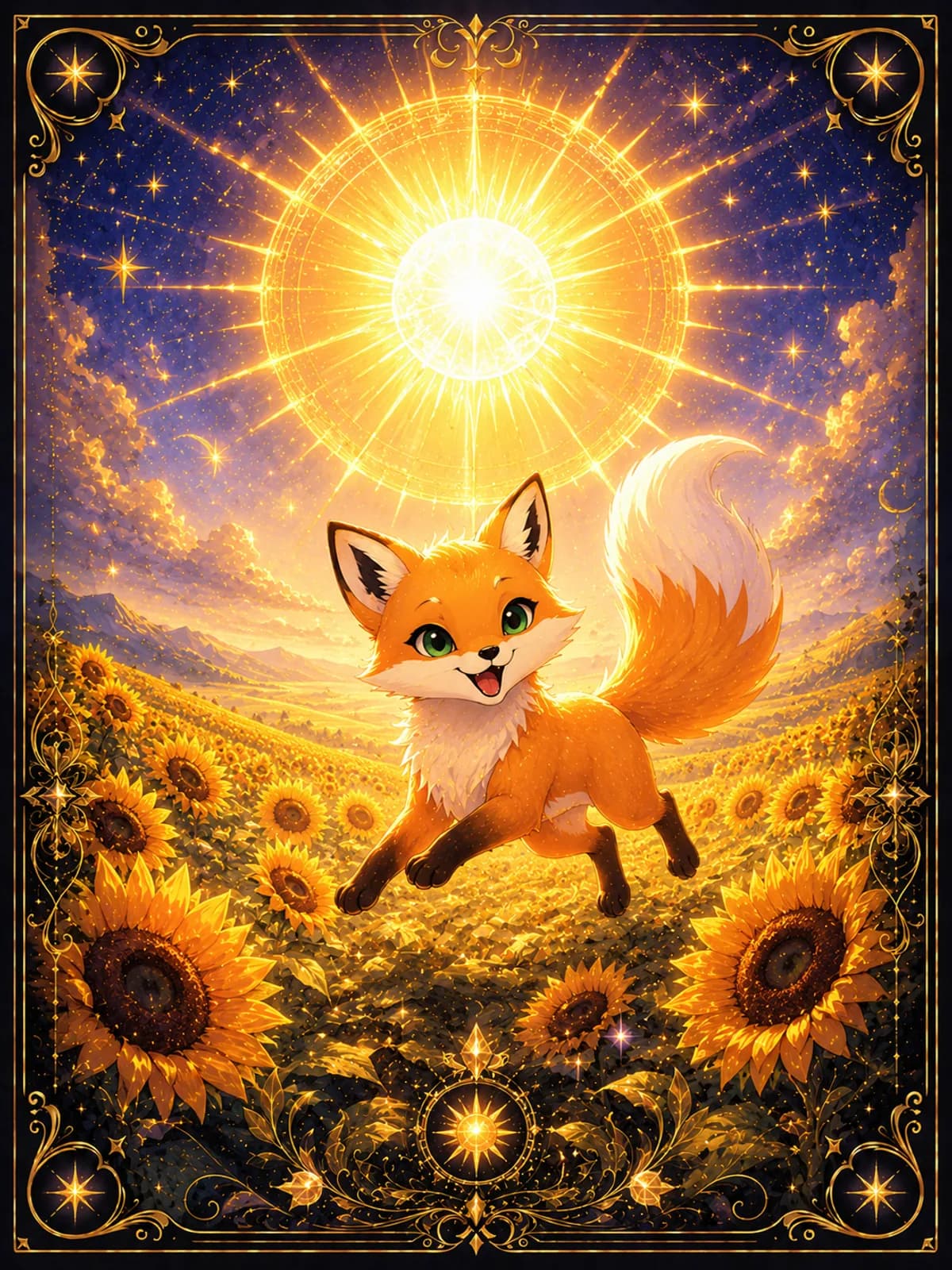 The Sun tarot card