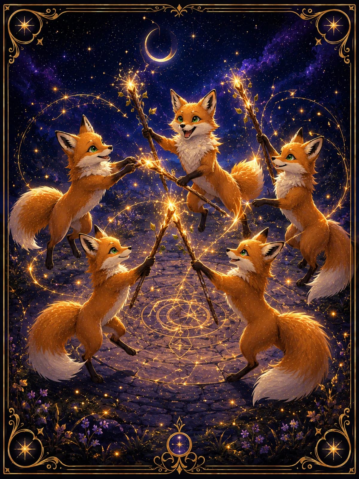 Five of Wands tarot card
