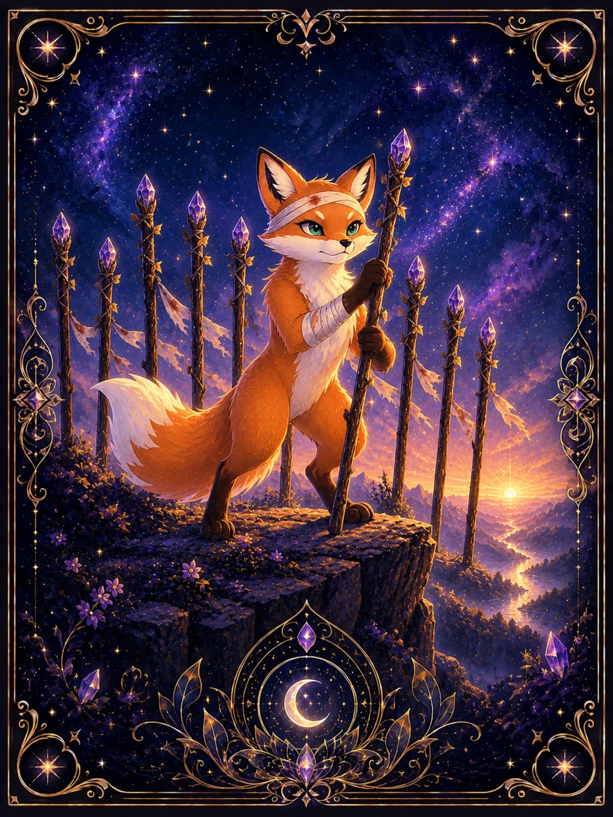 Nine of Wands tarot card