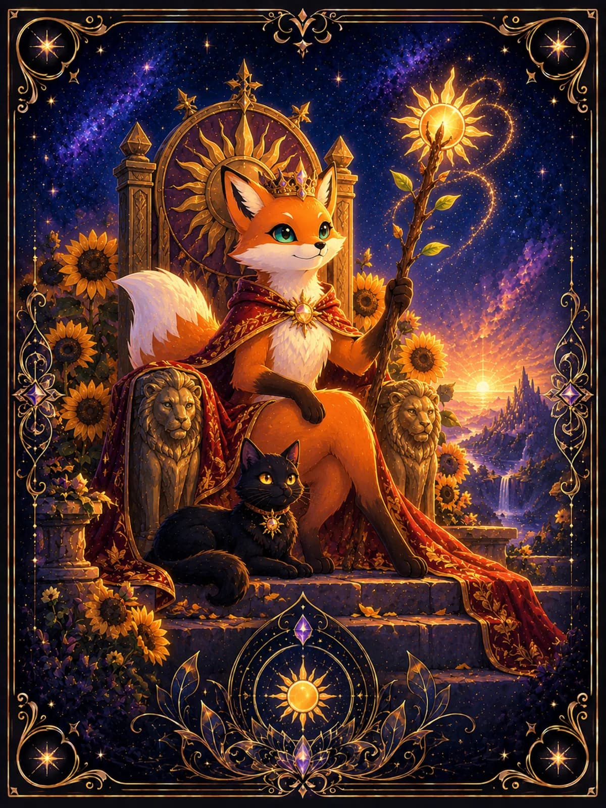 Queen of Wands tarot card