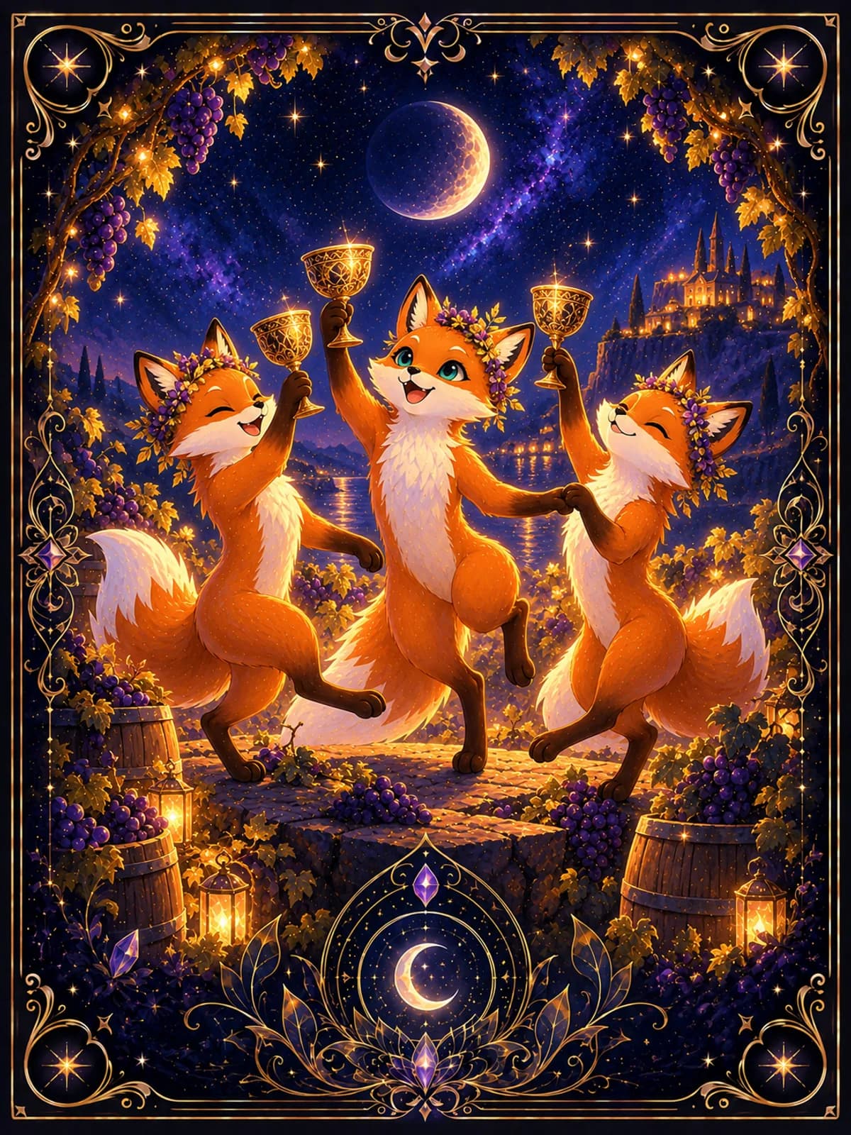Three of Cups tarot card