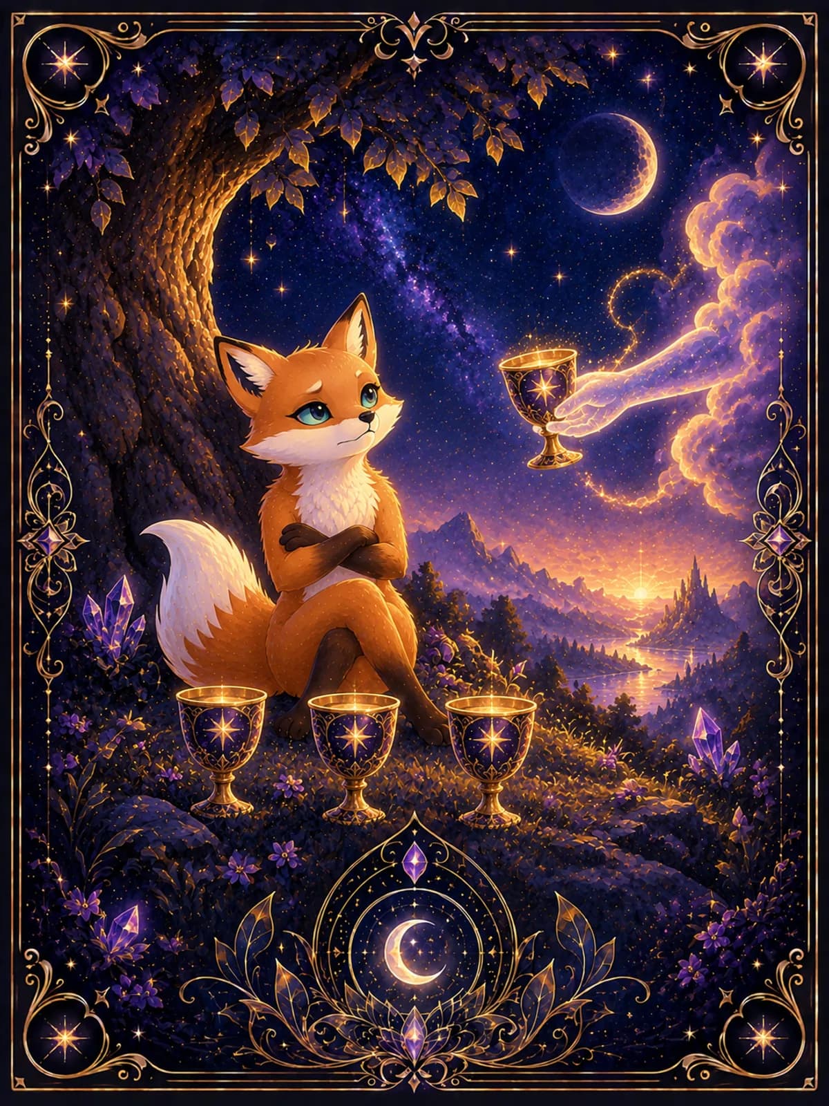 Four of Cups tarot card