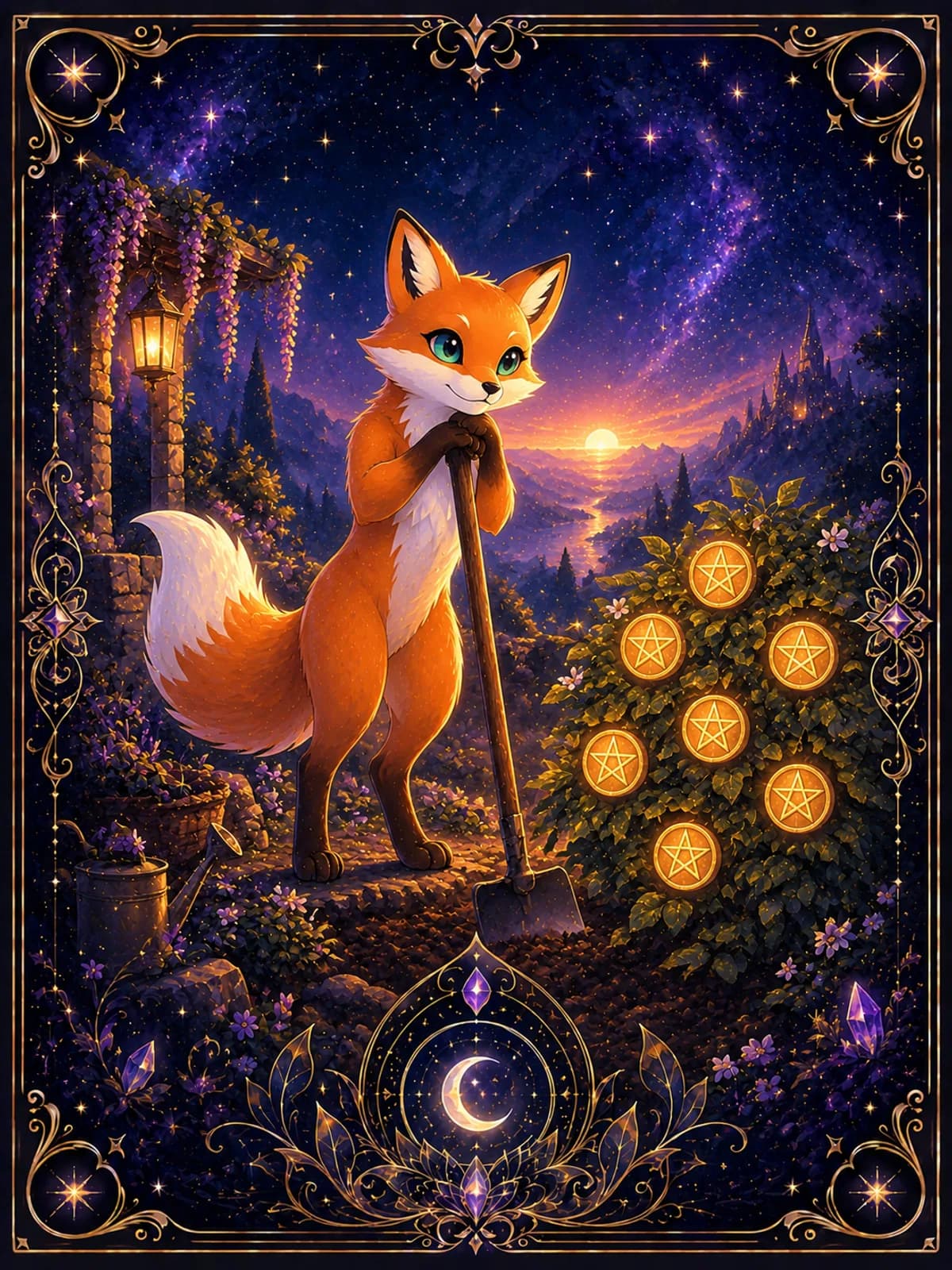 Seven of Pentacles tarot card