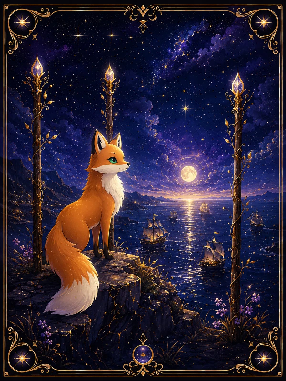Three of Wands tarot card