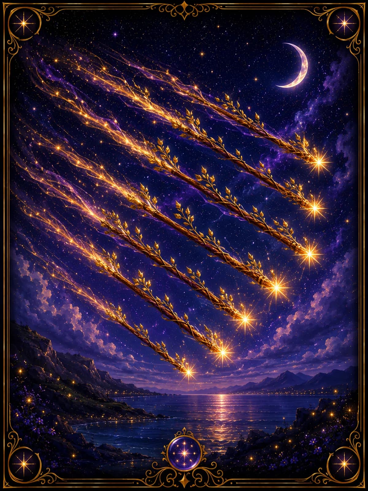 Eight of Wands tarot card