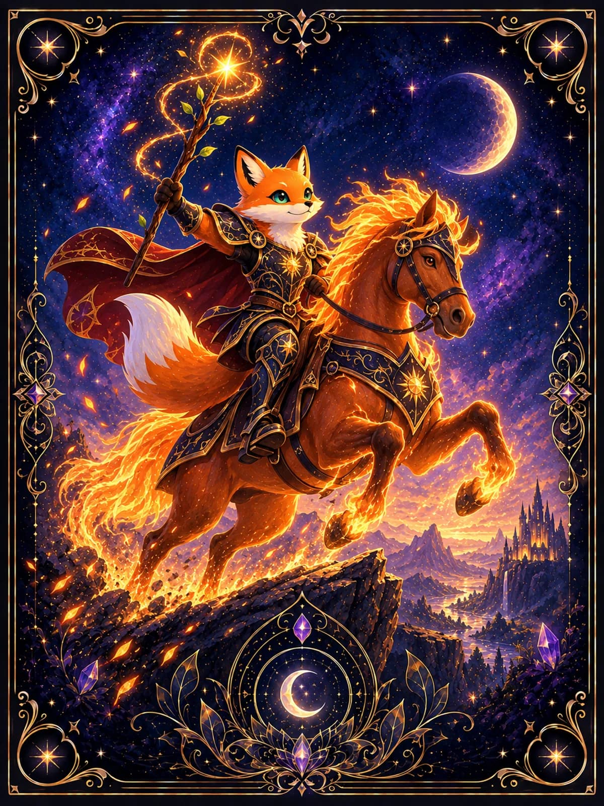 Knight of Wands tarot card