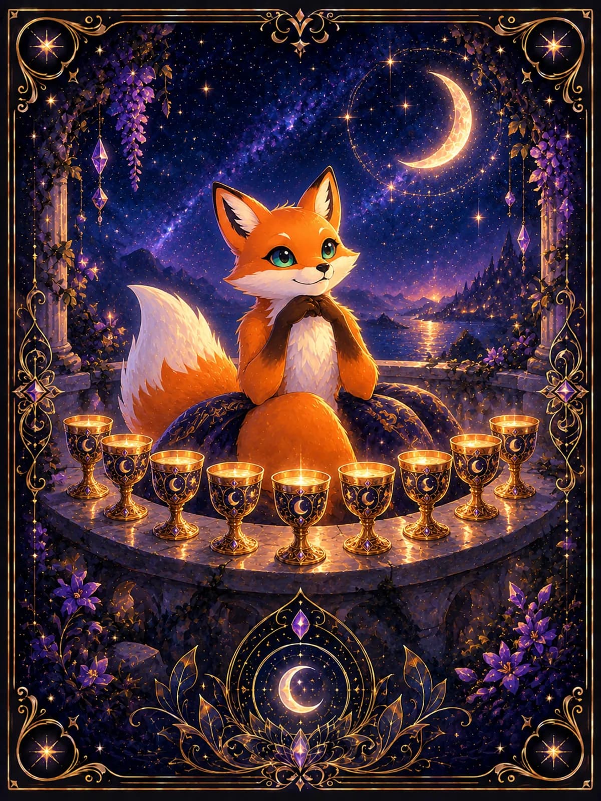 Nine of Cups tarot card