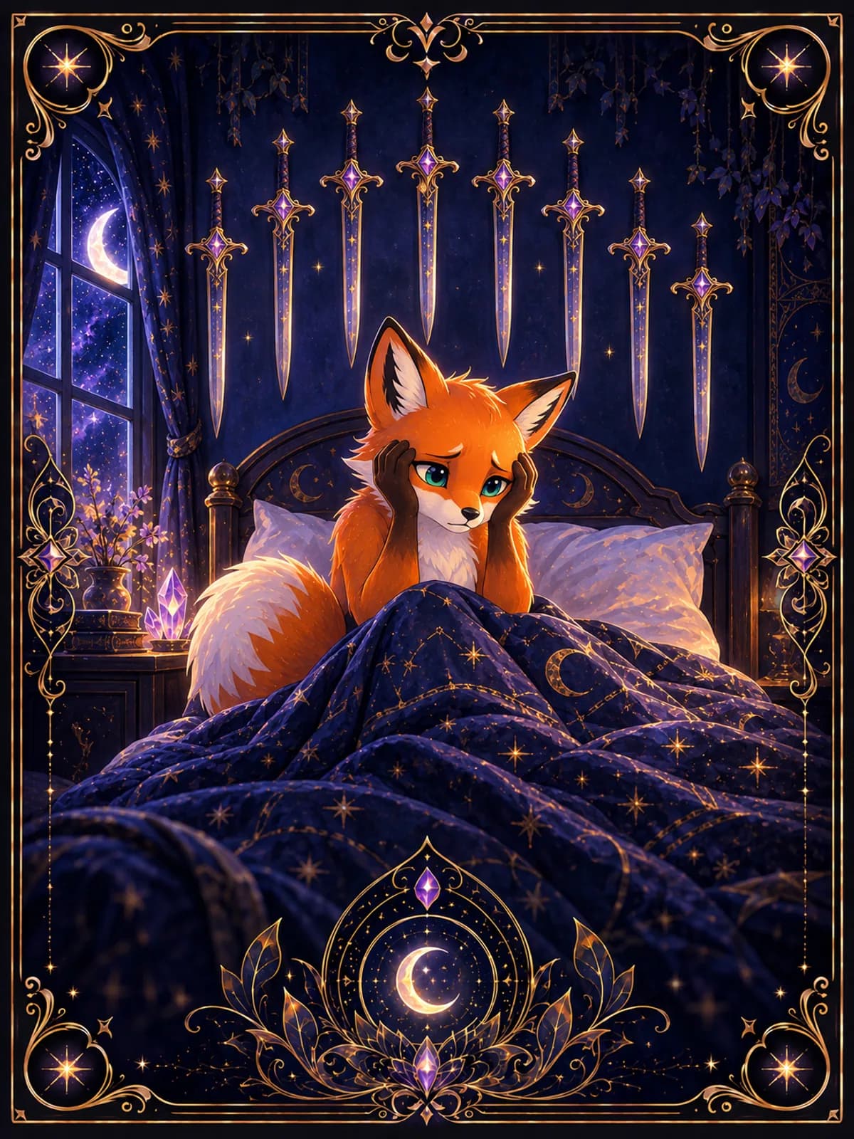 Nine of Swords tarot card