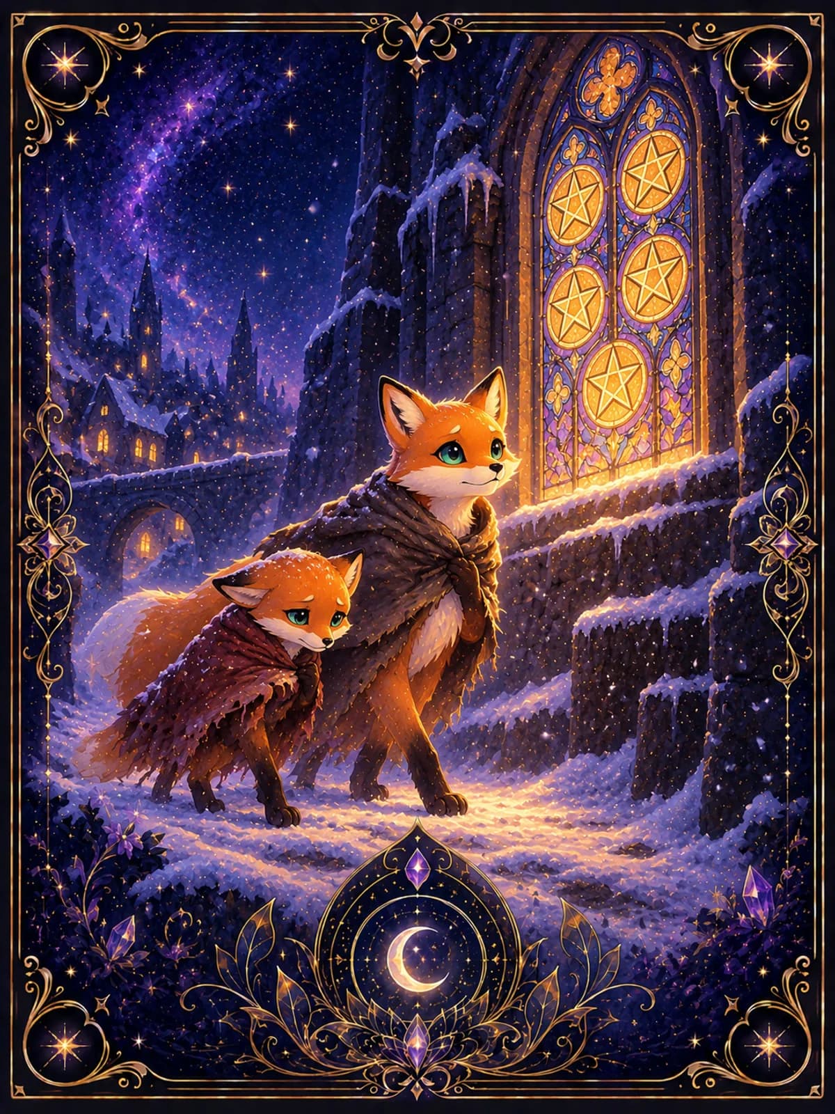 Five of Pentacles tarot card