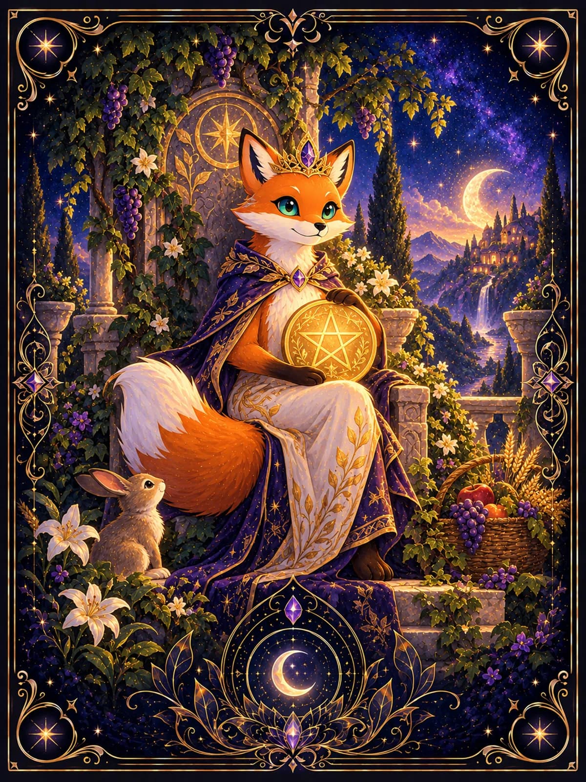 Queen of Pentacles tarot card